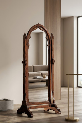 Miroir XXL avec cadre en bois Grand miroir mural Miroir sur pied Miroir de plancher