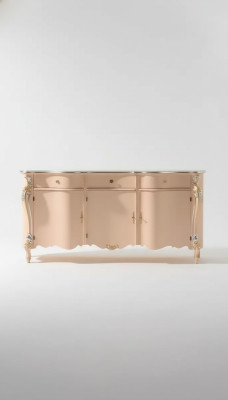 Buffet commode de luxe Beige Armoires en bois Penderie 200x57x100