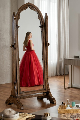 Grand miroir fait main avec cadre en bois de bois