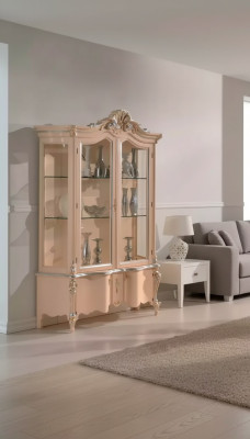 Conception de cabinet en bois de luxe Buffets en bois beige Meubles italiens