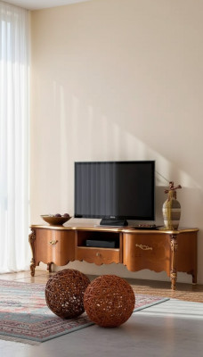 Meuble TV bas TV armoire buffet Table Bois Salon marron tv Mobilier neuf