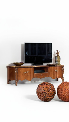 Meuble TV bas TV armoire buffet Table Bois Salon marron tv Mobilier neuf