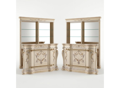 Comptoir de bar classique Armoire de bar de luxe Meuble de designer Vitrine en bois massif Bar