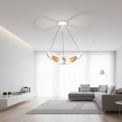 Lustre de plafond Suspension Lustre Plafonnier Lampe Moderne Blanc Nouveau