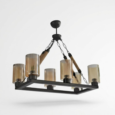 Lustre Lustre Lampe de plafond Lampes Verre Noir