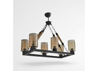 Lustre Lustre Lampe de plafond Lampes Verre Noir