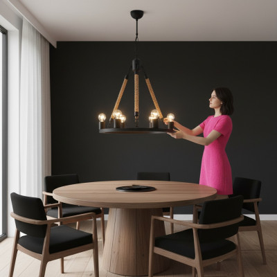 Lustre Lustre Lampe de plafond Lampes Noires Modernes