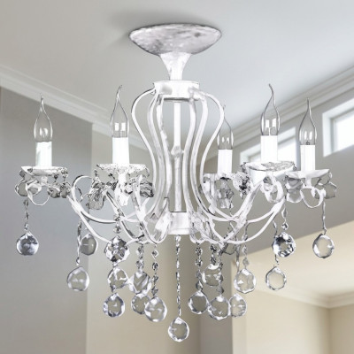 Lustre Lustre Cristal Plafonnier Plafonnier Lampes Blanches