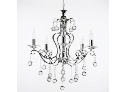 Lustre Luxe Lustre Lustre Plafonnier Argent Cristal