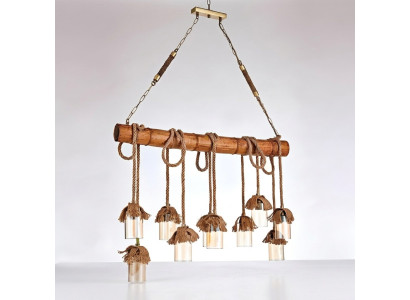 Plafonnier en bois moderne magnifique lustre suspendu Lustre en bambou lampe de plafond.