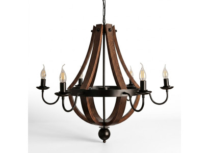 Lustre en bois de lustre de plafond de lustre brun
