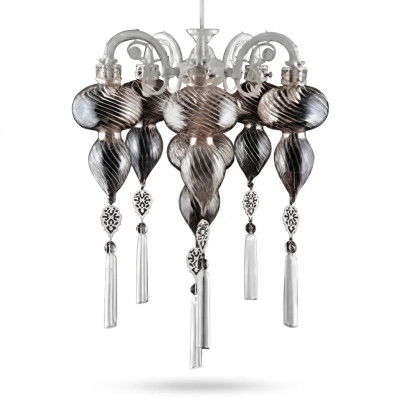 Plafonnier lustre Lustre Lustre Lampe de plafond Lampes Verre Argent nouveau