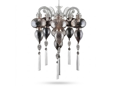 Plafonnier lustre Lustre Lustre Lampe de plafond Lampes Verre Argent nouveau