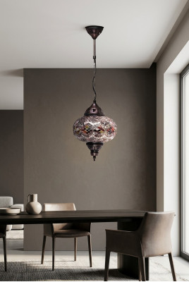 Plafonnier lustre Lustre Suspension Lampe Lampe en verre Argent neuf