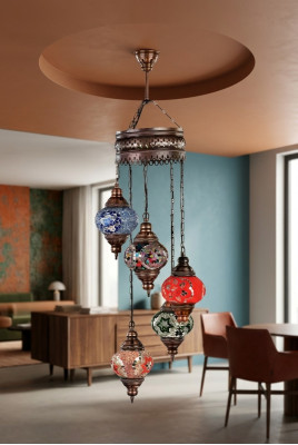 Plafond Lustre Lustre Lustre Multicolore Lustre Lampe de plafond Lampes Verre