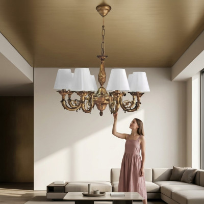 Plafonnier Lustre Lustre Lustre Lampe de plafond Lampes en zinc Dorées Lampadaire
