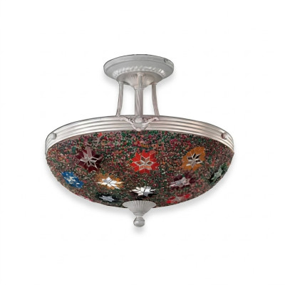 Lustre Lustre Lampe de plafond Lampes Verre Multicolore