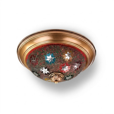 Lustre Lumière de plafond Lustre Plafonnier Lampes Verre Or Moderne