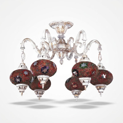 Plafonnier Lustre Art Lustre Lustre Lampe de plafond Lampes en verre Blanc