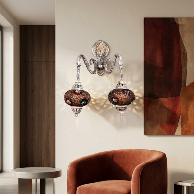Lampe murale Appliques murales Lampe murale d'art Lustre Lampes murales Verre blanc