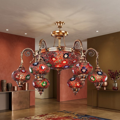 Plafonnier lustre Lustre Lustre Plafonnier Lampes Verre Or Luminaire