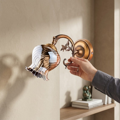 Lustre Applique murale Appliques murales Applique murale Luminaires muraux en verre doré