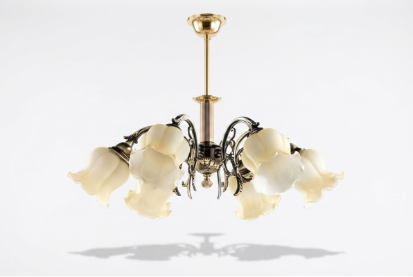 Lustre Lustre Lampe de plafond Lampes Argent Beige
