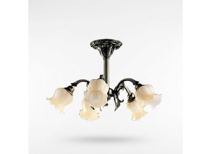 Plafonnier lustre Lustre Lampe de plafond Lampes Verre Gris Beige