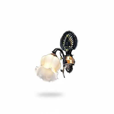 Lampe murale applique murale fleurs applique murale lustre appliques murales en verre gris