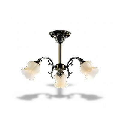 Plafonnier lustre fleurs lustre Lustre Lampe de plafond Lampe Verre Gris