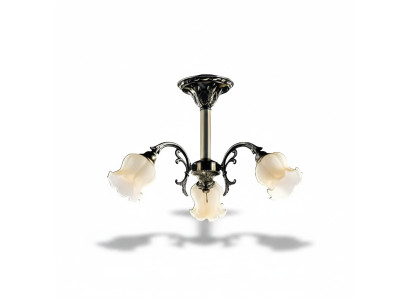 Plafonnier lustre fleurs lustre Lustre Lampe de plafond Lampe Verre Gris