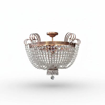 Lustre de plafond de luxe Lustre Lustre Lustre Lampe de plafond Or Cristal Lampe Ronde
