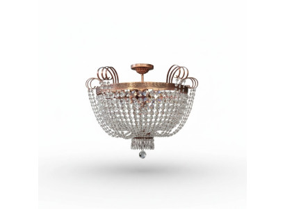 Lustre de plafond de luxe Lustre Lustre Lustre Lampe de plafond Or Cristal Lampe Ronde