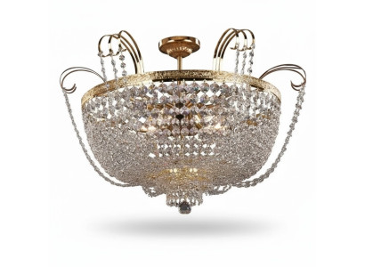 Lustre de luxe Plafonnier Lustre Lustre Lampe de plafond Or Lampe en cristal