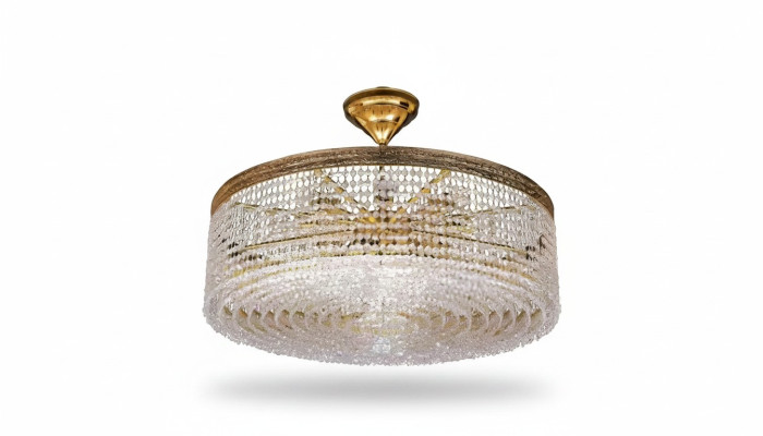 Lustre de plafond de luxe lustre Lustre Plafonnier Or Lampe en cristal