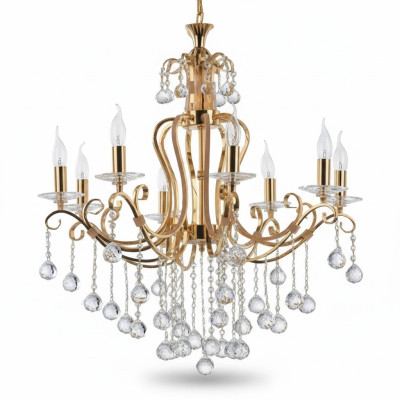 Lustre de plafond de luxe Lustre Lustre Lustre Lampe de plafond Cristal Or