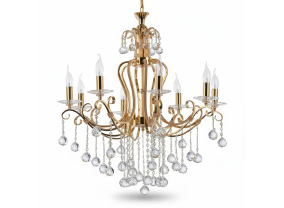 Lustre de plafond de luxe Lustre Lustre Lustre Lampe de plafond Cristal Or