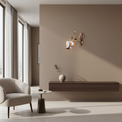 Applique murale lampes murales fleurs applique murale lustre applique murale verre marron 