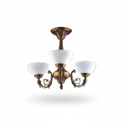 Lustre Lampe de plafond Lustre Plafonnier Lampe ancienne Verre Or