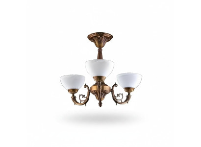 Lustre Lampe de plafond Lustre Plafonnier Lampe ancienne Verre Or