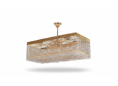 Lustre de luxe plafonnier Lustre Lampe de plafond Or Lampe en cristal