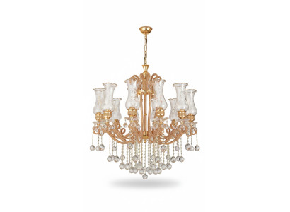 Lustre de plafond de luxe Chandelier Lustre Lustre Plafonnier Cristal Or