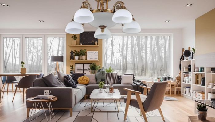 Lampes Luminaire Plafonnier Lustre Lustre Blanc Lampe de plafond Verre Or