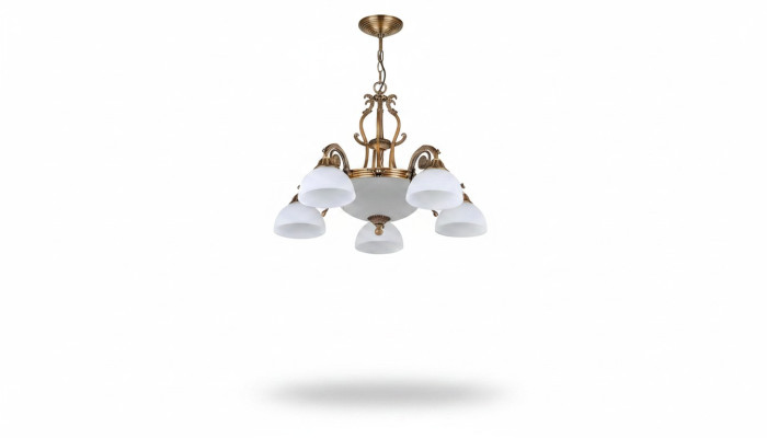 Lampes Luminaire Plafonnier Lustre Lustre Blanc Lampe de plafond Verre Or