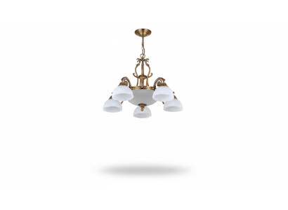 Lampes Luminaire Plafonnier Lustre Lustre Blanc Lampe de plafond Verre Or