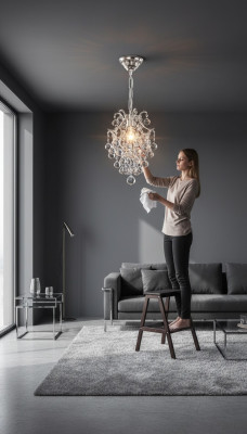 Lustre de plafond de luxe Lustre Lustre Lustre Lustre Cristal Argent