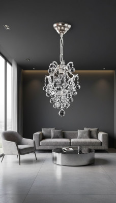Lustre de plafond de luxe Lustre Lustre Lustre Lustre Cristal Argent