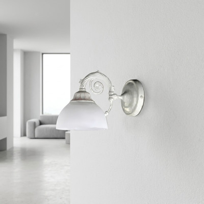 Applique murale lampe murale appliques murales Art Lüster Appliques murales Verre blanc