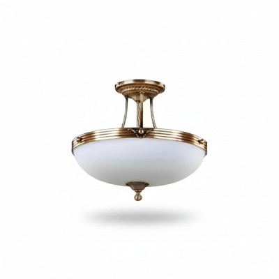 Lustre Lampe de plafond Lustre Blanc Verre Moderne