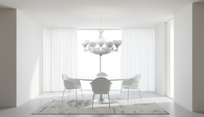 Plafonnier Lustre Lustre Lampe de plafond Verre Blanc Lampes 70x77cm